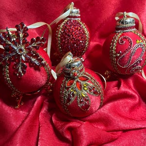 Christmas balls red and gold